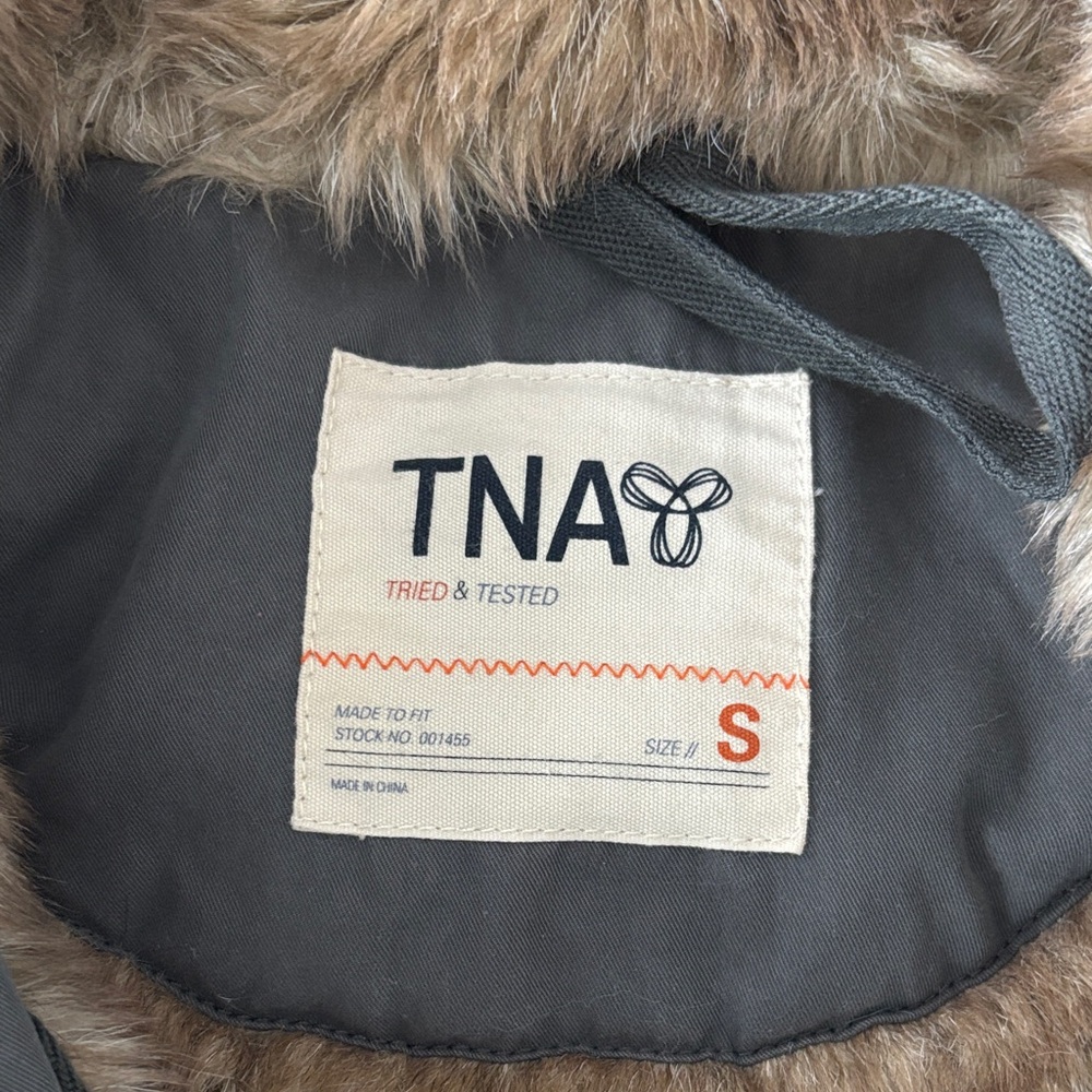 TNA Gray Military Jacket with Faux Fur Lining - Size Small - Picture 2 of 10